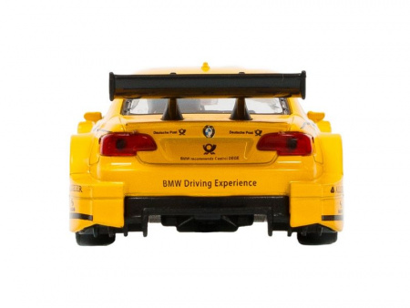 Фото Машина "АВТОПАНОРАМА" BMW M3 DTM, желтый, 1/42, инерция, в/к 17,5*12,5*6,5 см | Инномарт