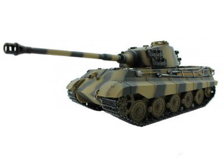 Фото Радиоуправляемый танк Torro King Tiger 1/16, откат ствола (для ИК боя) V3.0 2.4G RTR | Инномарт