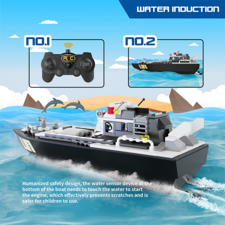 Фото Радиоуправляемый катер Flytec V103 конструктор 2 в 1 (169 деталей) 2.4G RTR | Инномарт