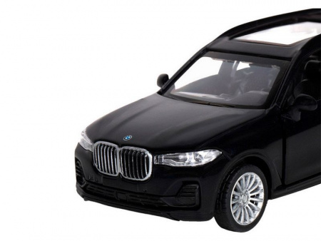 Фото Машина "АВТОПАНОРАМА" BMW X7, 1/44,, черный, инерция, откр. двери, в/к 17,5*12,5*6,5 см | Инномарт