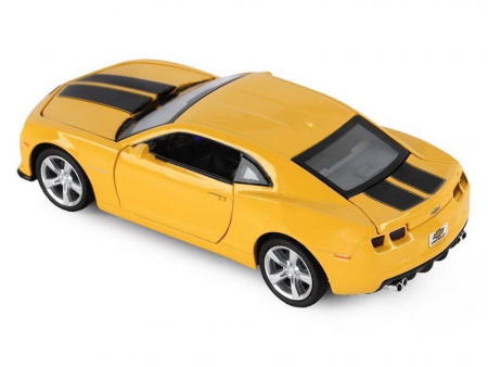 Фото Машина "АВТОПАНОРАМА" Chevrolet Camaro SS, желтый, 1/32, свет, звук, инерция, в/к 17,5*13,5*9 см | Инномарт