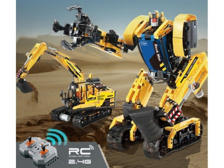 Фото Радиоуправляемый конструктор CaDA 2 в 1 экскаватор ROCK MAN (930 деталей), (китайская коробка) | Инномарт
