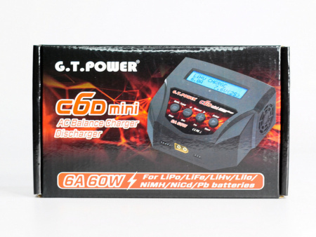 Фото Универсальное зарядное устройство G.T.Power C6D Mini 60W, 220В, 6A | Инномарт