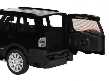 Фото Машина "АВТОПАНОРАМА" Mitsubishi Pajero 4WD Tubro, черный, 1/33, свет, звук, в/к 17,5*13,5*9 см | Инномарт