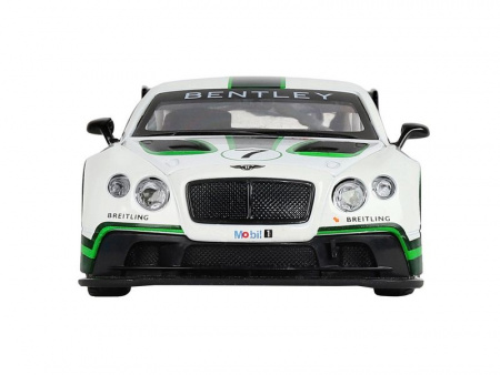 Фото Машина "АВТОПАНОРАМА" Bentley Continental GT3, белый, 1/32, свет, звук, инерция, в/к 17,5*13,5*9 см | Инномарт