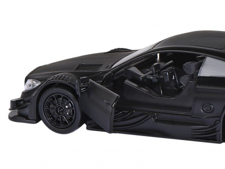 Фото Машина "АВТОПАНОРАМА" Mercedes-AMG C 63 DTM, черный матовый, 1/43, инерция, в/к 17,5*12,5*6,5 см | Инномарт