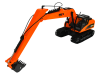 Радиоуправляемый экскаватор HUI NA TOYS, длиннорукий, оранжевый 2.4G 15CH 1/14 RTR