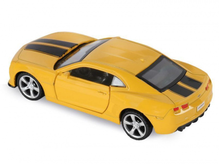 Фото Машина "АВТОПАНОРАМА" Chevrolet Camaro SS, желтый, 1/43, инерция, откр. двери, в/к 17,5*12,5*6,5 см | Инномарт