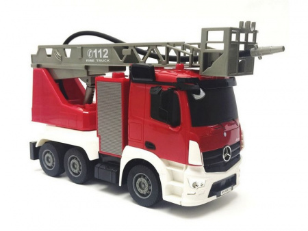 Фото Радиоуправляемая пожарная машина Double Eagle Mercedes-Benz ANTOS 1/26 2.4G брызгает водой RTR | Инномарт