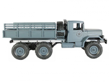 Фото Радиоуправляемая машина MN MODEL военный грузовик (серый) 6WD 2.4G 1/16 RTR | Инномарт