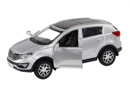 Фото Машина "АВТОПАНОРАМА" KIA SPORTAGE R, серебряный, 1/39, инерция, в/к 17,5*12,5*6,5 см | Инномарт