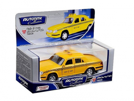 Фото Машина Autotime "ГАЗ-31105 "ВОЛГА" такси 1:43 | Инномарт