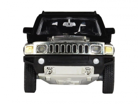 Фото Машина "АВТОПАНОРАМА" Hummer H3, черный, 1/32, свет, звук, инерция, в/к 17,5*13,5*9 см | Инномарт