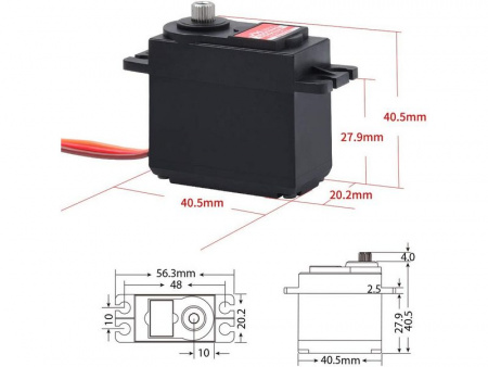 Фото Сервомашинка цифровая JX Servo PDI-5508MG (55.6г/8.2/0.07/6V) стандартная | Инномарт