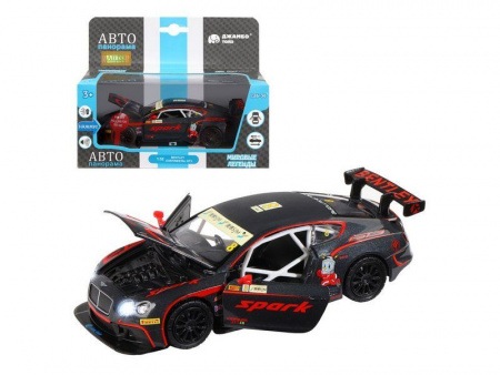 Фото Машина "АВТОПАНОРАМА" Bentley Continental GT3, черный, 1/32, в/к 17,5*13,5*9 см | Инномарт