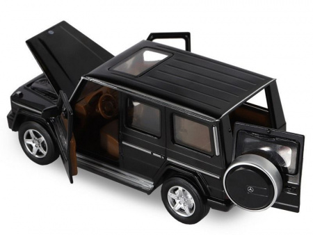 Фото Машина "АВТОПАНОРАМА" Mercedes-Benz G350d, черный, 1/32, свет, звук, инерция, в/к 18*9*13,5 см | Инномарт