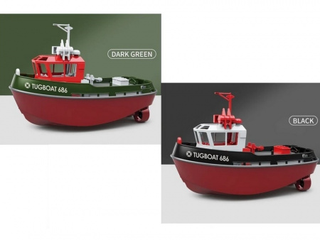 Фото Радиоуправляемый буксир Heng Long Tugboat (черный) 2.4G 1/72 RTR | Инномарт