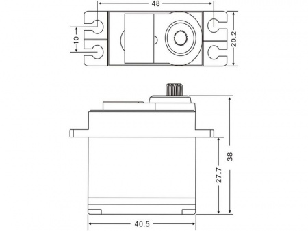 Фото Сервомашинка цифровая JX Servo PDI-6221MG-180 (62г/20.32/0.16/6V) стандартная | Инномарт