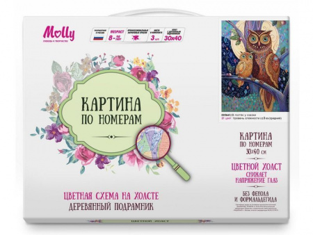 Фото Картина по номерам с цветной схемой на холсте 30х40 В гостях у сказки (21 цвет) | Инномарт