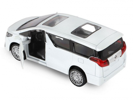 Фото Машина "АВТОПАНОРАМА" Toyota Alphard, белый, 1/43, инерция, откр. двери, в/к 17,5*12,5*6,5 см | Инномарт