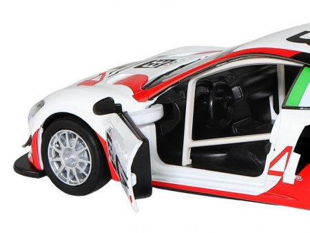 Фото Машина "АВТОПАНОРАМА" Maserati Gran Turismo MC GT4, белый, 1/32, свет, звук, в/к 17,5*13,5*9 см | Инномарт