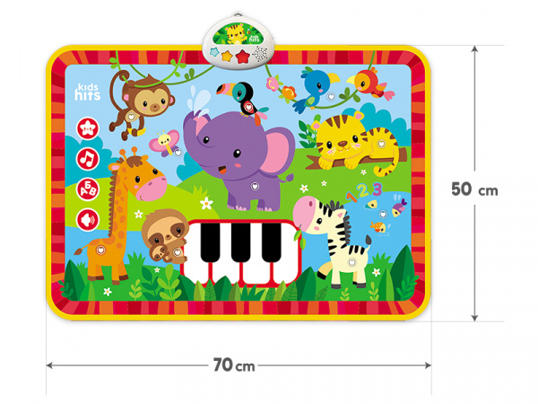 Интерактивная игрушка Kids Hits Музыкальный коврик с огоньками Обезьянка и ее друзья | Инномарт