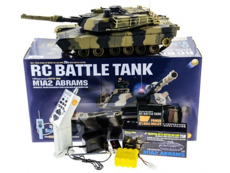 Фото Р/У танк Heng Long 1/24 Battle M1A1 ABRAMS, стреляет шариками, RTR | Инномарт