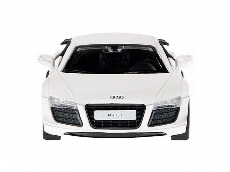 Фото Машина "АВТОПАНОРАМА" Audi R8 GT, белый металлик, 1/43, инерция, в/к 17,5*12,5*6,5 см | Инномарт