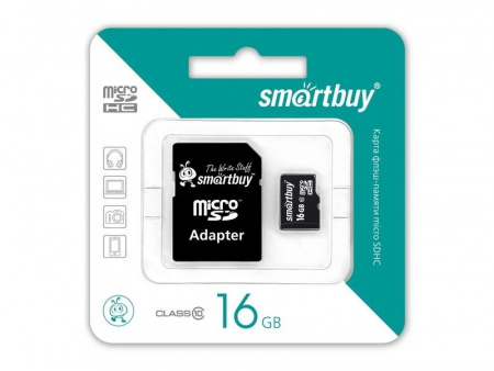 Фото Карта памяти SMART BUY microSDHC-16 Gb class 10 | Инномарт
