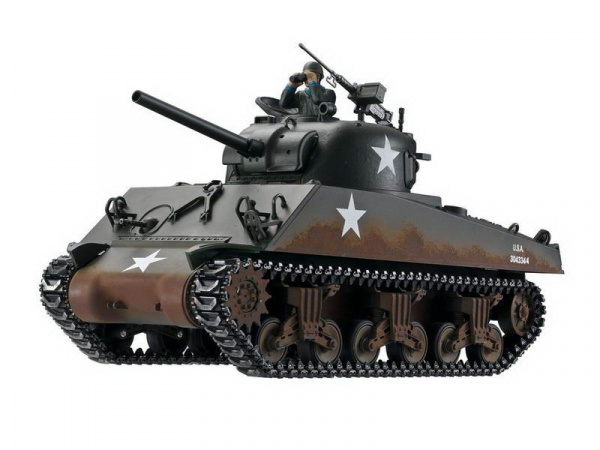 Р/У танк Torro Sherman M4A3, 1/16 2.4G, ИК-пушка, деревянная коробка | Инномарт