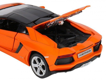Фото Машина "АВТОПАНОРАМА" Lamborghini Aventador Roadster, оранжевый, 1/24, в/к 24,5*12,5*10,5 см | Инномарт