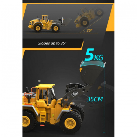 Фото Радиоуправляемый колесный погрузчик Double Eagle Volvo L260H 1/16 2.4G RTR | Инномарт
