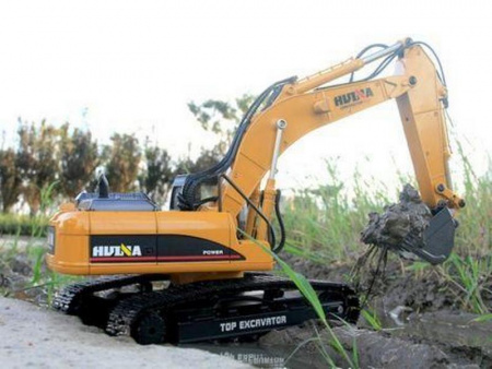 Фото Радиоуправляемый экскаватор HUI NA TOYS 2.4G 23CH 1/14 RTR + Li-Po и З/У | Инномарт