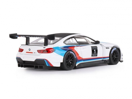 Фото Машина "АВТОПАНОРАМА" BMW M6 GT3, белый, 1/24, свет, звук, в/к 24,5*12,5*10,5 см | Инномарт