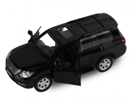 Фото Машина "АВТОПАНОРАМА" Lexus LX570, черный, 1/43, инерция, в/к 17,5*12,5*6,5 см | Инномарт