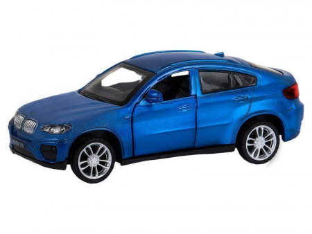 Фото Машина "АВТОПАНОРАМА" BMW X6, 1/43, синий, инерция, откр. двери, в/к 17,5*12,5*6,5 см | Инномарт
