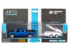Фото Машина "АВТОПАНОРАМА" Ford F-150 c прицепом с дорожными знаками, 1/43, инерция, в/к | Инномарт