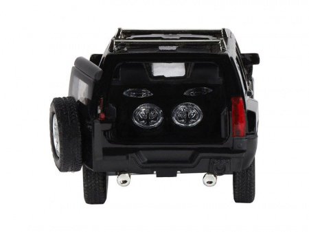 Фото Машина "АВТОПАНОРАМА" Hummer H3, черный, 1/32, свет, звук, инерция, в/к 17,5*13,5*9 см | Инномарт