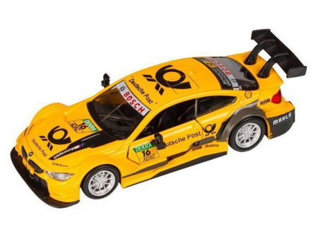 Фото Машина "АВТОПАНОРАМА" BMW M4, 1/44, желтый, инерция, откр. двери, в/к 17,5*12,5*6,5 см | Инномарт