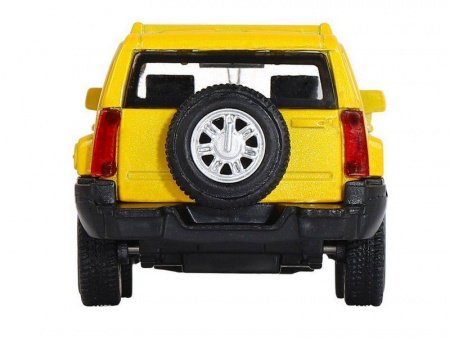 Фото Машина "АВТОПАНОРАМА" Hummer H3, желтый, 1/43, инерция, в/к 17,5*12,5*6,5 см | Инномарт