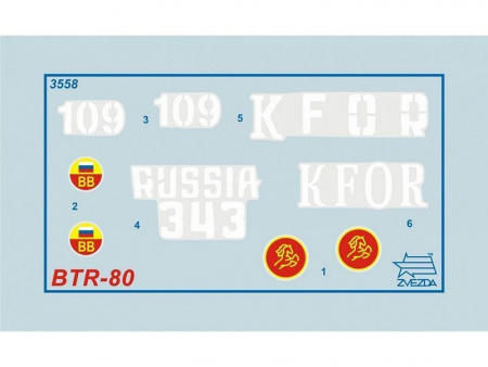 Фото Сборная модель ZVEZDA Российский бронетранспортер БТР-80, 1/35 | Инномарт