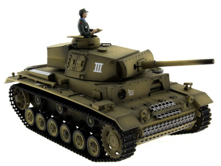 Фото Р/У танк Taigen 1/16 Panzerkampfwagen III (Германия) PRO (для ИК танкового боя) 2.4G RTR | Инномарт