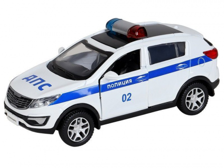 Фото Машина "АВТОПАНОРАМА" KIA SPORTAGE R, Полиция, 1/39, инерция, откр. двери, в/к 17,5*12,5*6,5 см | Инномарт