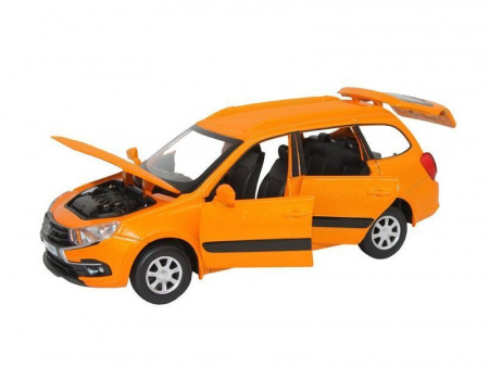Фото Машина "АВТОПАНОРАМА" LADA GRANTA CROSS,оранж, 1/24, свет, звук, инерция, в/к 24,5*12,5*10,5 см | Инномарт