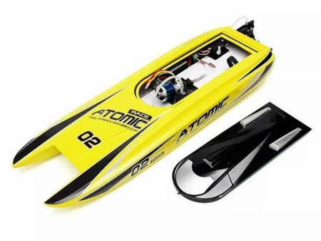 Фото Радиоуправляемый катамаран Volantex RC ATOMIC 700 желтый Brushless 2.4G LiPo RTR | Инномарт