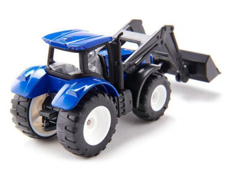 Фото Трактор Siku 1396 New-Holland TTV 7150, с фронтальным погрузчиком, синий | Инномарт