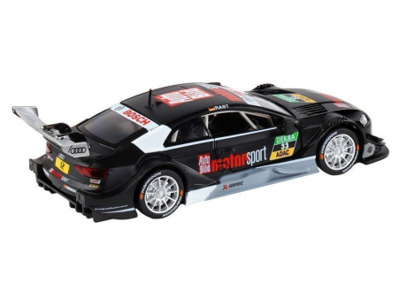 Фото Машина "АВТОПАНОРАМА" Audi RS 5 DTM, черный матовый, 1/32, свет, звук, инерция, в/к 17,5*13,5*9 см | Инномарт