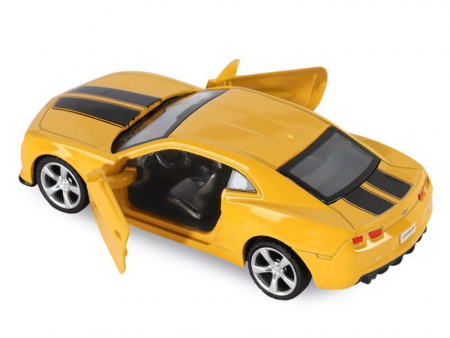 Фото Машина "АВТОПАНОРАМА" Chevrolet Camaro SS, желтый, 1/43, инерция, откр. двери, в/к 17,5*12,5*6,5 см | Инномарт