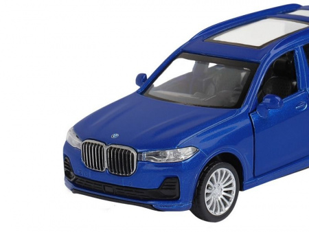 Фото Машина "АВТОПАНОРАМА" BMW X7, синий, 1/44, инерция, в/к 17,5*12,5*6,5 см | Инномарт