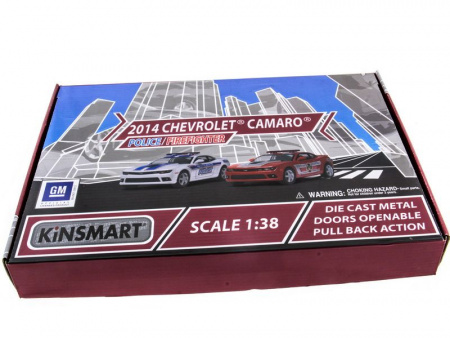 Фото Машина Kinsmart 1:38 Chevrolet Camaro 2014 (Police/Fire) инерция (1/12шт.) б/к | Инномарт